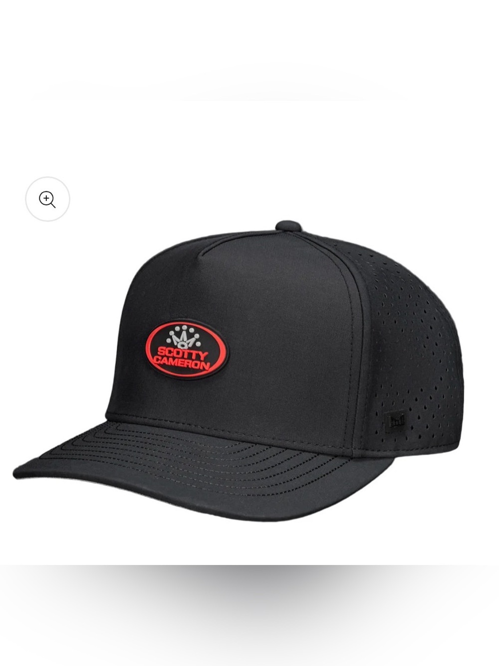 Scotty Cameron Black Melin Hat with Red Accent Patch